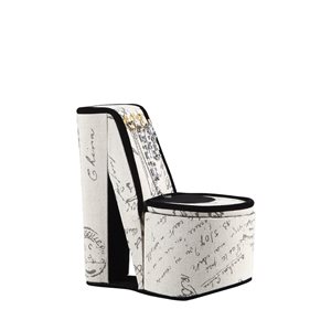 ORE International White Polyurethane High heel Jewelry Box