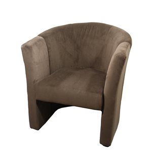 Chaise pliable ORE International rembourré en polyester brun pour l'intérieur