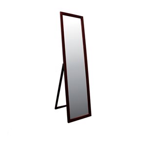 ORE International 55.25-in x 15-in Rectangular Brown Framed Floor Mirror