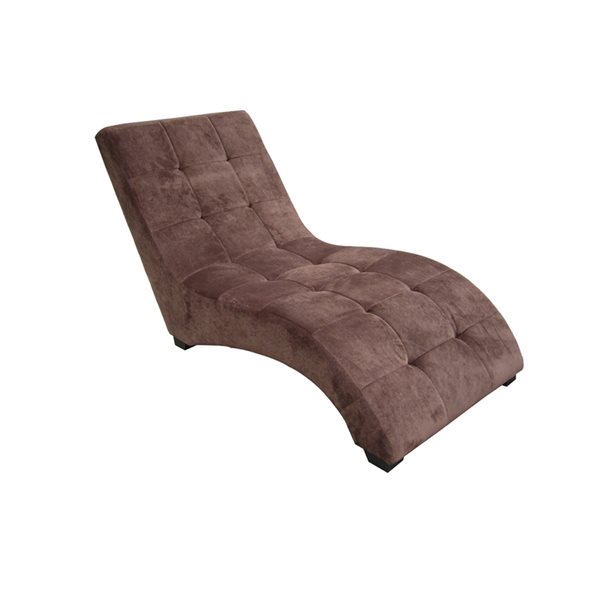 ORE International Modern Brown Microfibre Lounge Chair