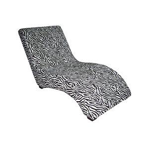 ORE International Modern Black and White Microfibre Lounge Chair