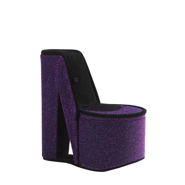 Purple high sales heel chair