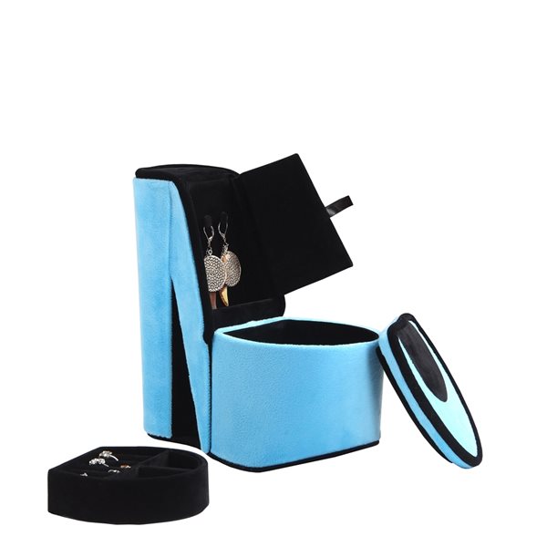 ORE International Blue High heel Polyurethane Jewelry Box