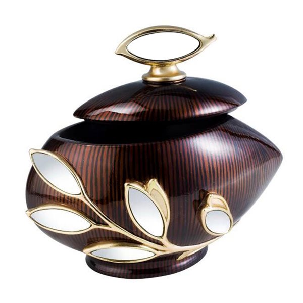 ORE International Brown Polyresin Unique Jewelry Box