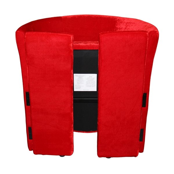 ORE International Modern Red Microfibre Accent Chair