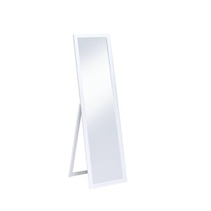 ORE International 55.25-in x 15-in Rectangular White Framed Floor Mirror
