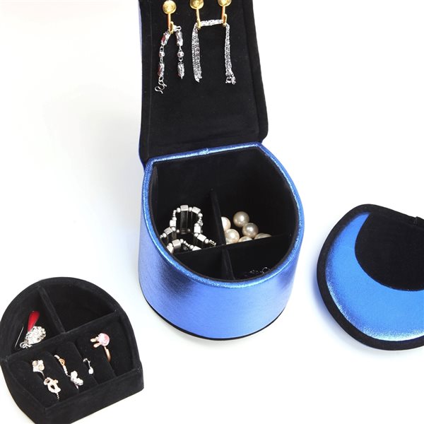 ORE International Blue Velvet Polyurethane High heel Jewelry Box