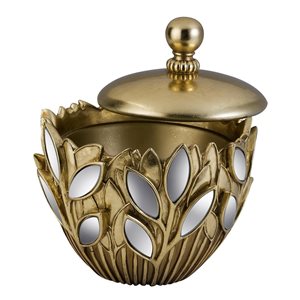 ORE International Polyresin Gold Unique Jewelry Box