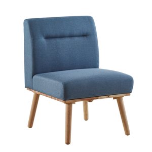 ORE International Ariel Blue Modern Polyester Sectional Chair