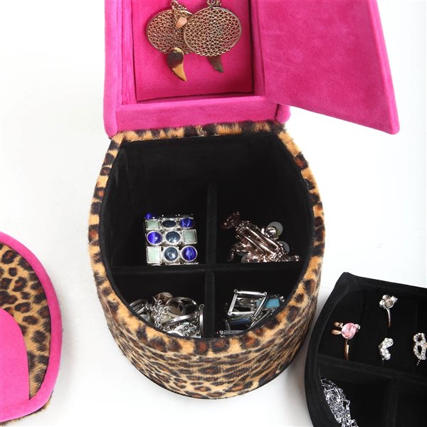 ORE International Polyurethane Pink High heel Jewelry Box