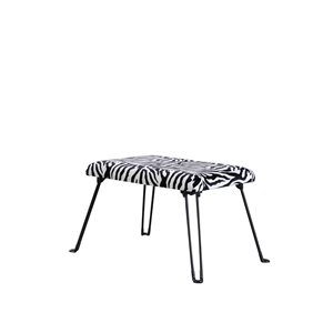 ORE International Modern Black and White Accent Bench