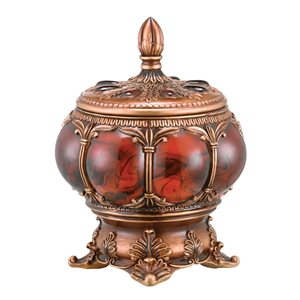 ORE International Bronze Polyresin Victorian Style Urn Jewelry Box