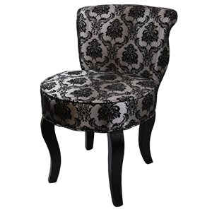 ORE International Modern Grey and Black Polyurethane Accent Chair