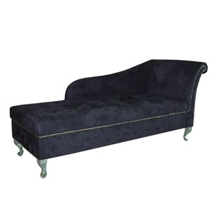 ORE International Modern Navy Blue Microfibre Lounge Chair