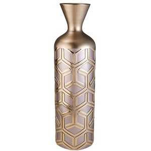 ORE International Rose Gold Polyresin Vase Tabletop Decoration