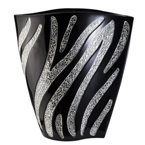 ORE International Black and Silver Polyresin Vase Tabletop Decoration