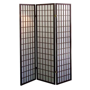 ORE International 3-Panel Cherry Paper Folding Contemporary/Modern Style Room Divider