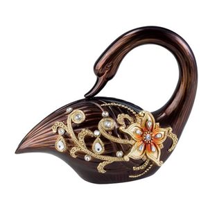 ORE International Bronze Polyresin Swan Statue Tabletop Decoration