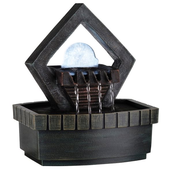 ORE International 9.5-in Resin Tabletop Indoor Meditation Fountain