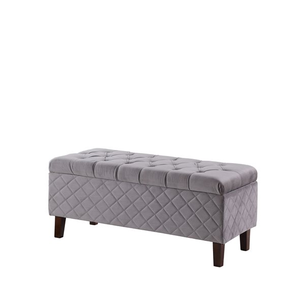 Small grey deals storage bench