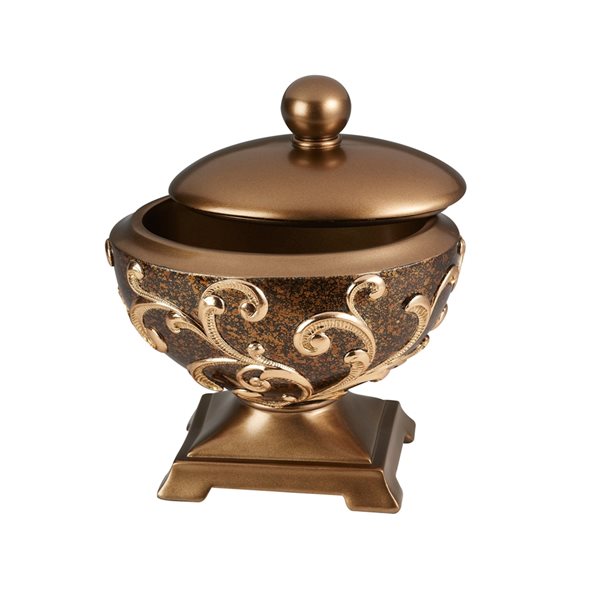 ORE International Gold Polyresin Oval Jewelry Box