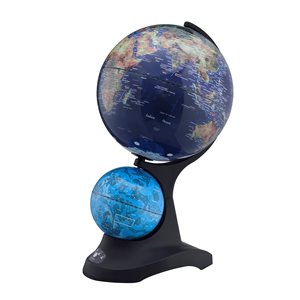 ORE International Blue Polyresin Globe Tabletop Decoration
