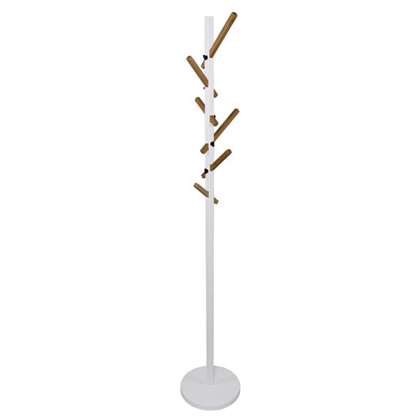 ORE International White 6-Hook Coat Stand