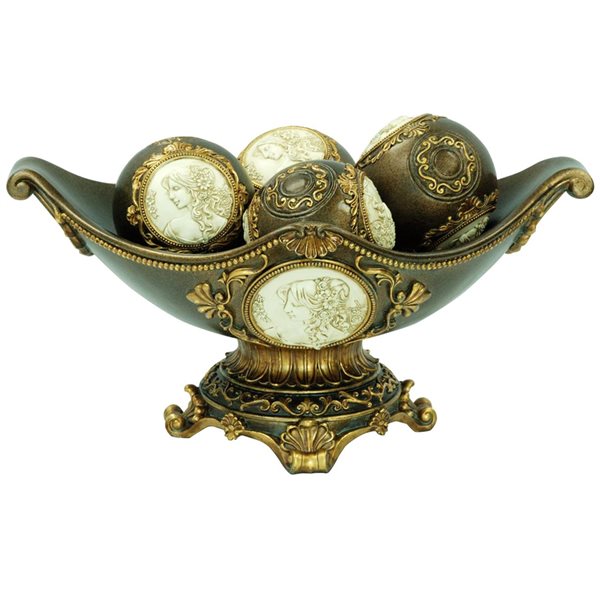 ORE International Bronze polypropylene Bowl Tabletop Decoration