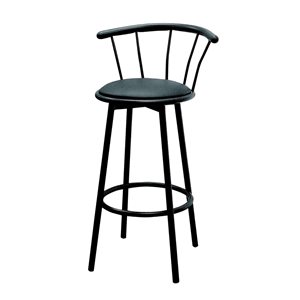 ORE International Black Tall (36-in and Up) Upholstered Swivel Bar Stool - 2-Pack