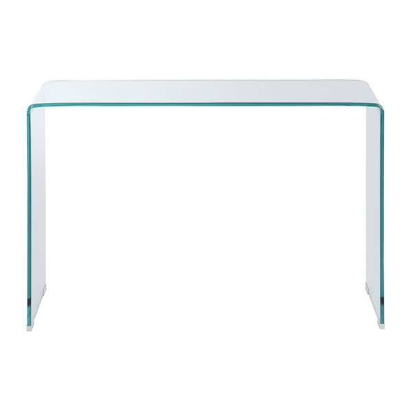 Plata Import 36-in Glass Modern Waterfall Console Table