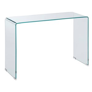 Plata Import 30-in Glass Modern Waterfall Console Table