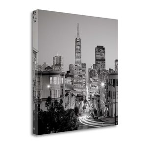 Tangletown Fine Art San Francisco Skyline 1 Frameless 35-in H x 35-in W Cityscape Canvas Print