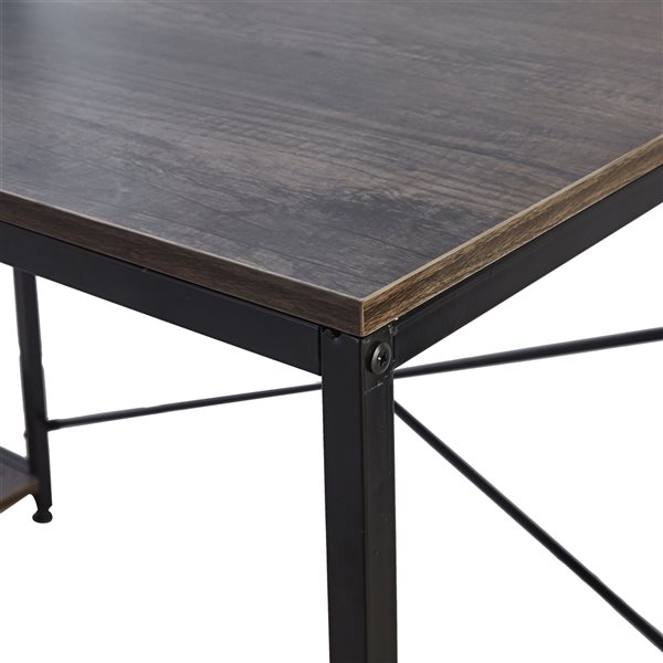 ZipDecor McGarvey 47.24-in Grey Computer Desk