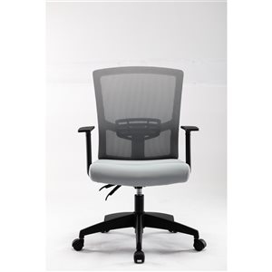 ZipDecor Grey Adjustable Height Ergonomic Swivel Task Chair