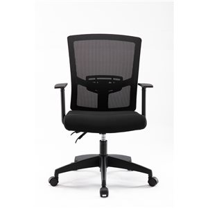 ZipDecor Black Adjustable Height Ergonomic Swivel Task Chair