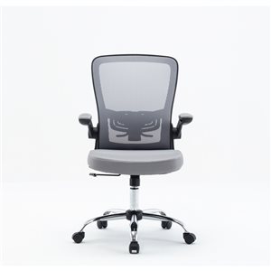 ZipDecor Grey Adjustable Height Swivel Ergonomic Task Chair