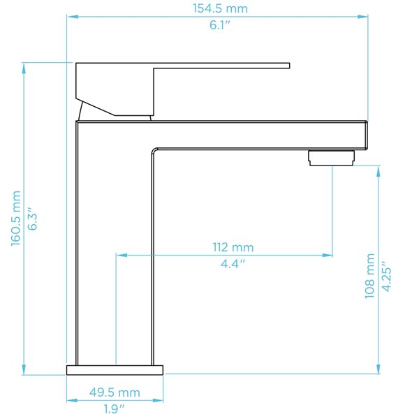 Transform Augusta Matte Black 1-Handle Single Hole Bathroom Sink Faucet with Drain and Deck Plate