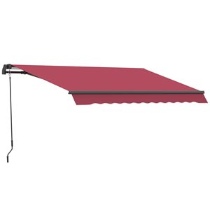 Outsunny 96-in Red Retractable Awning