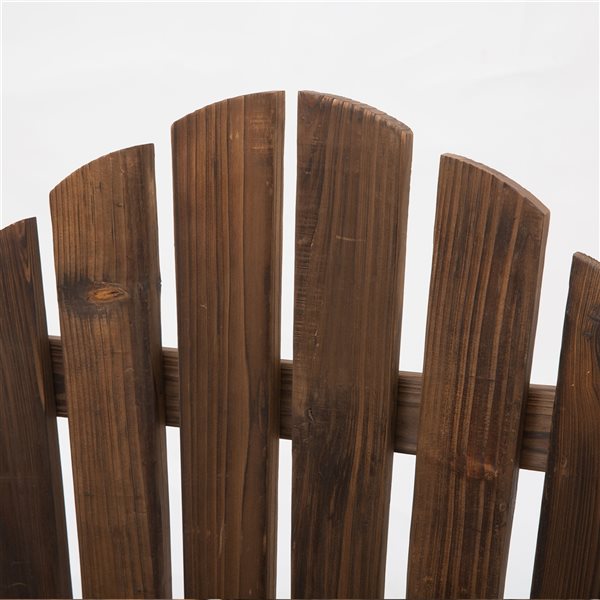 Outsunny 42.5-in x 37.5-in Carbonized Colour Garden Bench