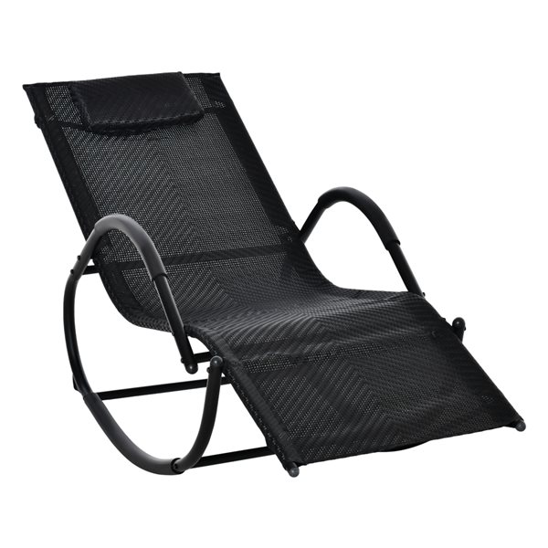Image of Outsunny | Metal Zero Gravity Chair With Black Pillow | Rona