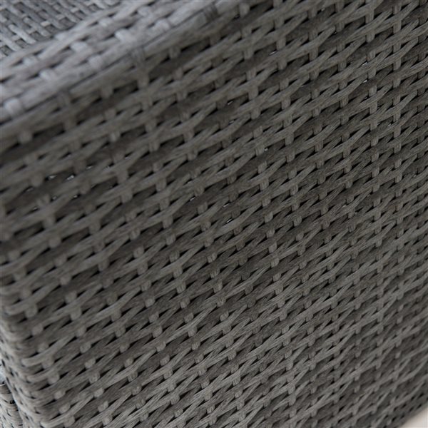Ensemble de mobilier extérieur en rotin par Outsunny avec coussins gris, 4 pièces