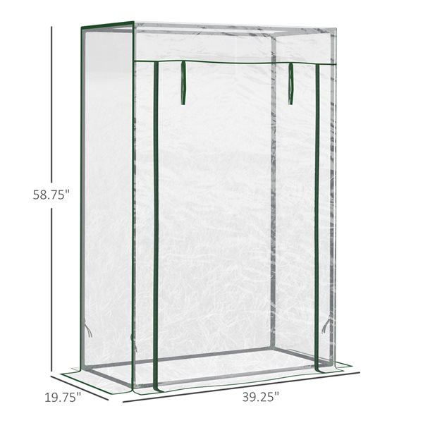 Outsunny 3.3-ft L x 1.6-ft W x 4.9-ft H Greenhouse