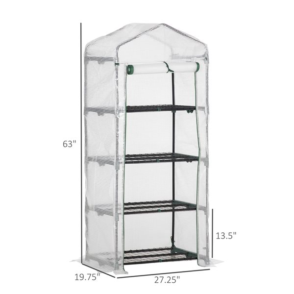 Outsunny 2.3-ft L x 1.6-ft W x 5.3-ft H Greenhouse