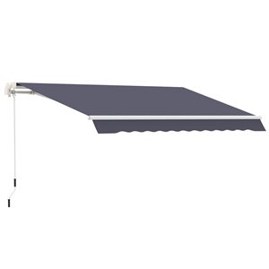 Outsunny 120-in x 96-in x 48-in Blue Fabric Residential Retractable Awning