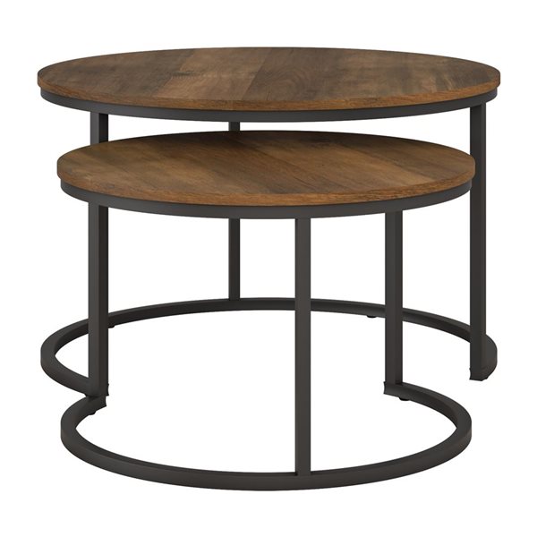 CorLiving Fort Worth Brown Wood Nesting Coffee Table