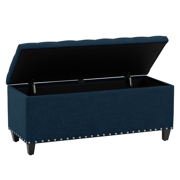 Navy blue 2024 storage ottoman