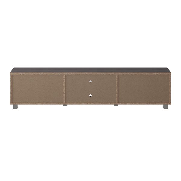 CorLiving Hollywood Dark Grey Wood Grain TV Stand with Doors for TVs up
