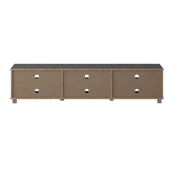 CorLiving Hollywood Grey Wood Grain TV Stand for TVs up to 85-in