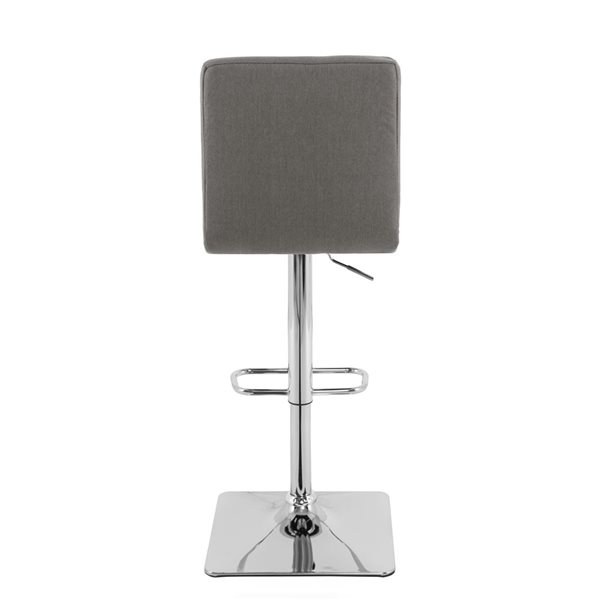 CorLiving Adjustable (25in-33in) High Back Swivel Barstools (Set of 2)- Med Grey