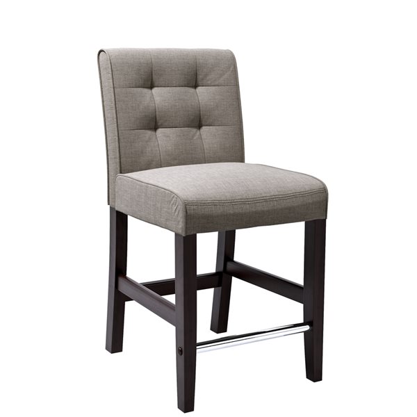 CorLiving Antonio Brown Fabric Tufted Counter Height Barstool